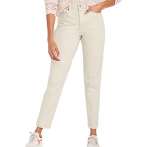 Old Navy High-Waisted Button-Fly O.G. Straight Ecru Ankle Jeans for Women